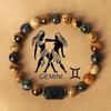 Tiger Eye & Picture Stone Zodiac Bracelet 