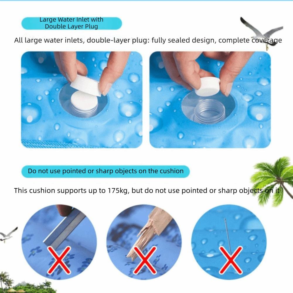 Refillable Ice Seat Cushion DIY Design Foldable Pet Cooling Gel Mat Summer Cool Portable Water Filling Cushion Kids Adult