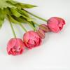 Soft Rubber 5-Head Double Tulip, Home Light Luxury High-End Decorative Tulip Simulation Flower