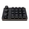 16 Tasten 3 Drehknöpfe Tastatur Benutzerdefinierbares Makro Programmierbares Tastenfeld Hot-Swap-fähig Blauer Schalter Mechanisches Tastenfeld