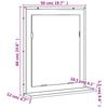 Bathroom Mirror with Shelf Smoked Oak 50 x 12 x 60 cm Wood Based Material