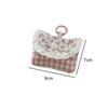 Mini Cute Sweet Lace Floral Coin Purse  Pink Blue Plaid Headphone Protective Case Girls Portable Small Storage Bag