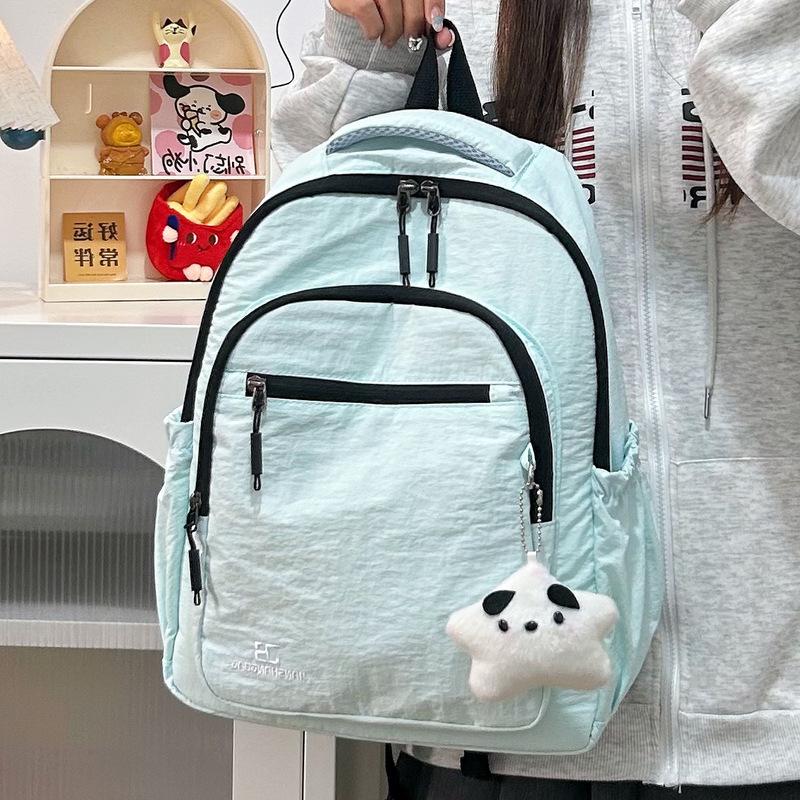 Version Is Fresh, the Same for Men and Women, and the Student Schoolbag Is Large-capacity Casual, Simple and Lightweight Travel Backpack.