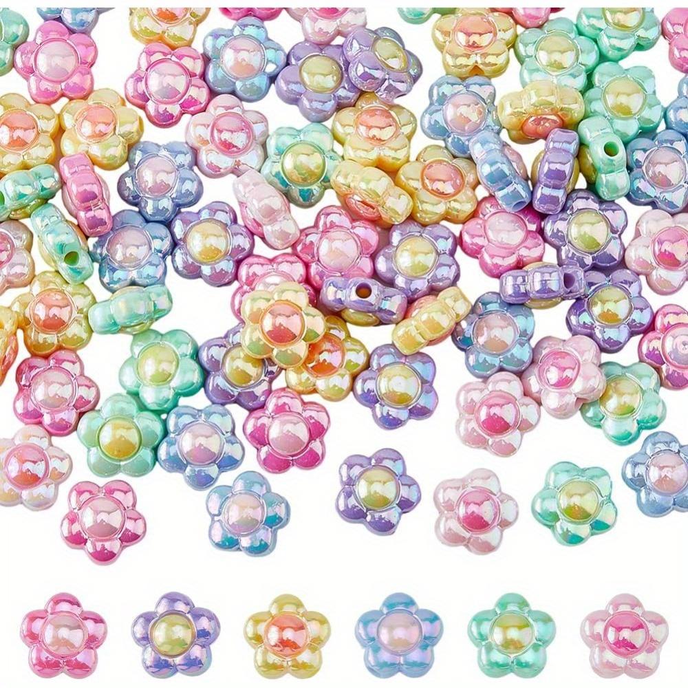 20/50/100PCS Acrylic Flower Bead Craft Bead Cute Sunflower Bead Flower Hair Bead Cute Pine Bead Small Hole Bead Bracelet Jewelry Making