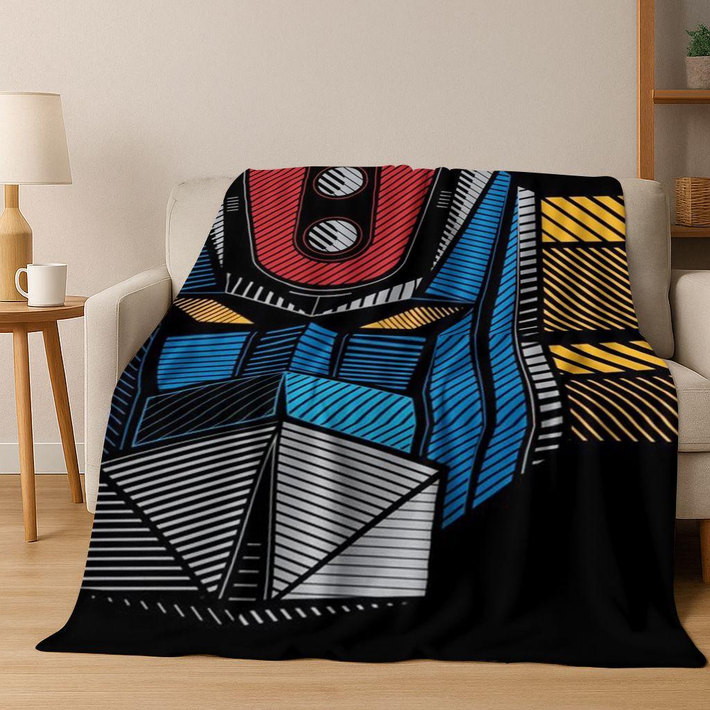 26 Style UFO Robot Grendizer U Cartoon Flannel Blanket,Cozy Soft Throw Blanket for Home Bedroom Bed Sofa Picnic Cover Gift Kid