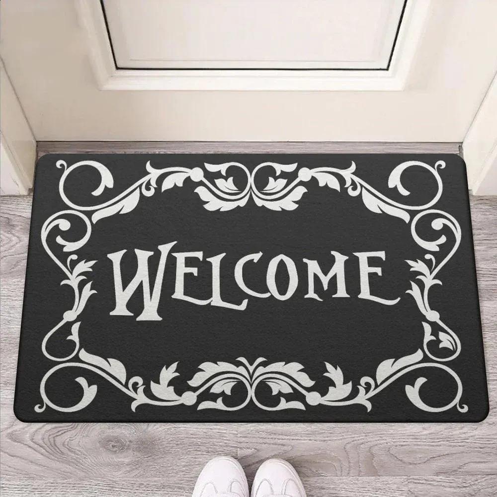 

Classic Welcome Door Mat Non Slip Durable Entry Mat for Traditional Home Decoration 40cm x 60cm