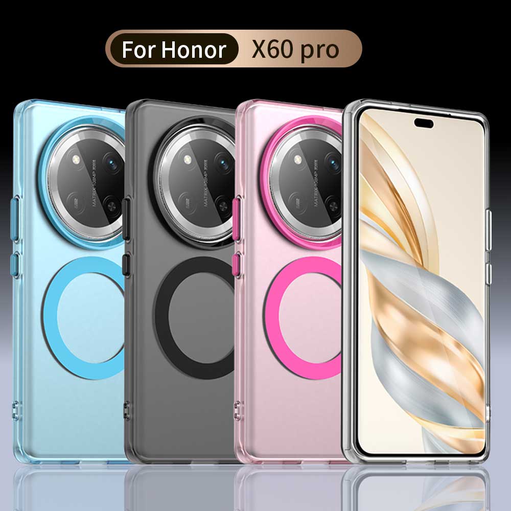 Matný kryt telefonu Magsafe pro Honor X9c Magic7 Lite Magnetické bezdrátové nabíjení pro Honor X60 X60 Pro Nárazuvzdorný zadní kryt