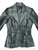AL KHALID Handmade Genuine Lambskin Leather Black Women's Blazer Designer Formal Casual