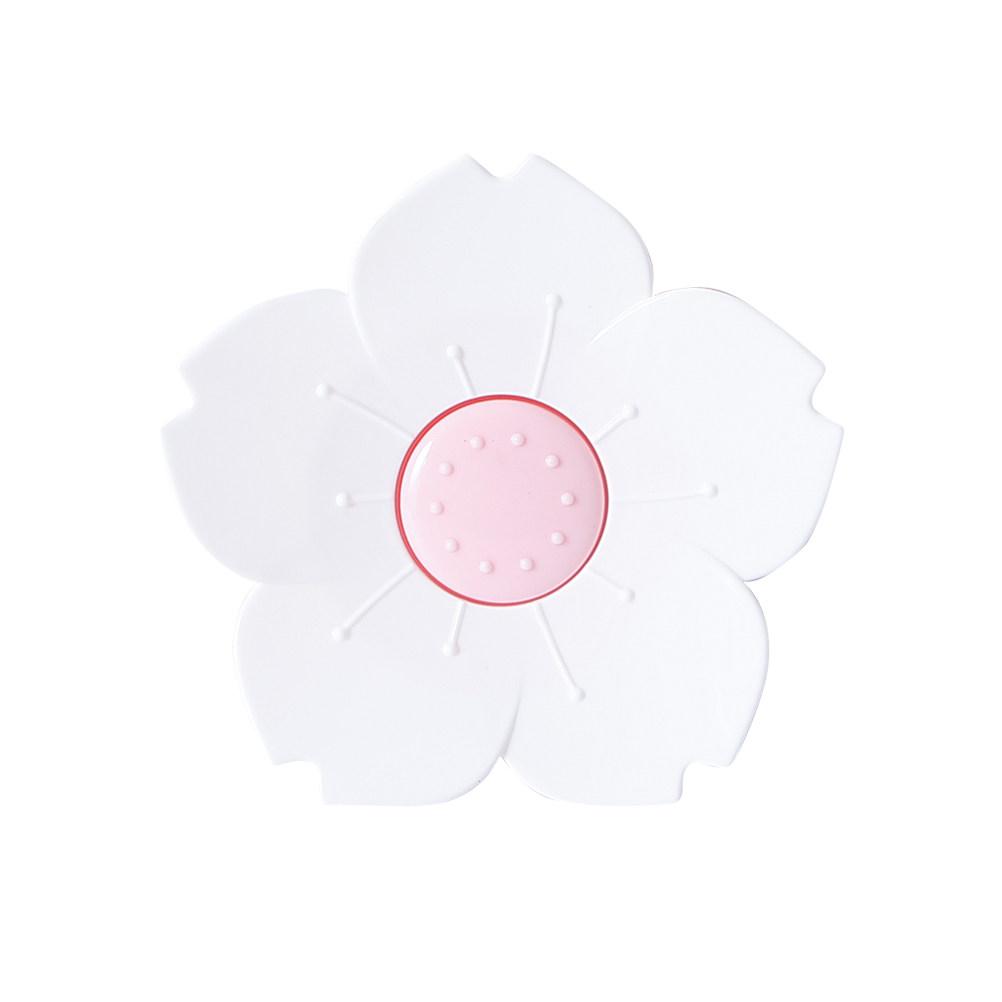 

2Pcs Flower Shaped Cherry Dish Detachable Draining Soap Holder Anti-Slip Tray for Kitchen Bathroom Home белый