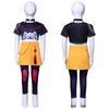 Girls POP Singer Super Star Stage Performance Printing Outfit Kids Demon Halloween Cosplay Costume Hunters Carnival Party Role Playing Dress Up Suit