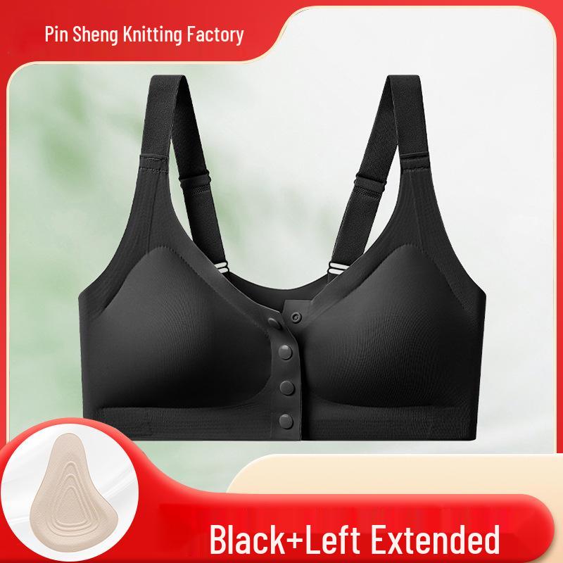 Cross-border Antibacterial Mastectomy Prosthesis Bra with Fake Breast Pads, Seamless Front Closure, for Post-Op and Reduction Support.