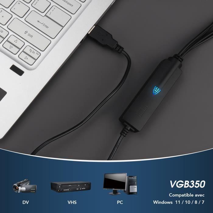 Video Audio Konverter - August VGB350 - USB DV für PC - Windows-kompatibel - Software enthalten