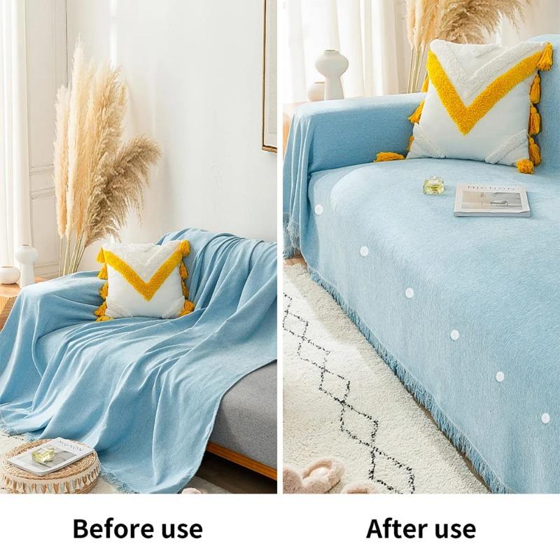 Bed Sheet Clip Fixer Transparent Twist Nail Sofa Cushion Blankets Cover Grippers Holder Fixing Slip-Resistant For Home