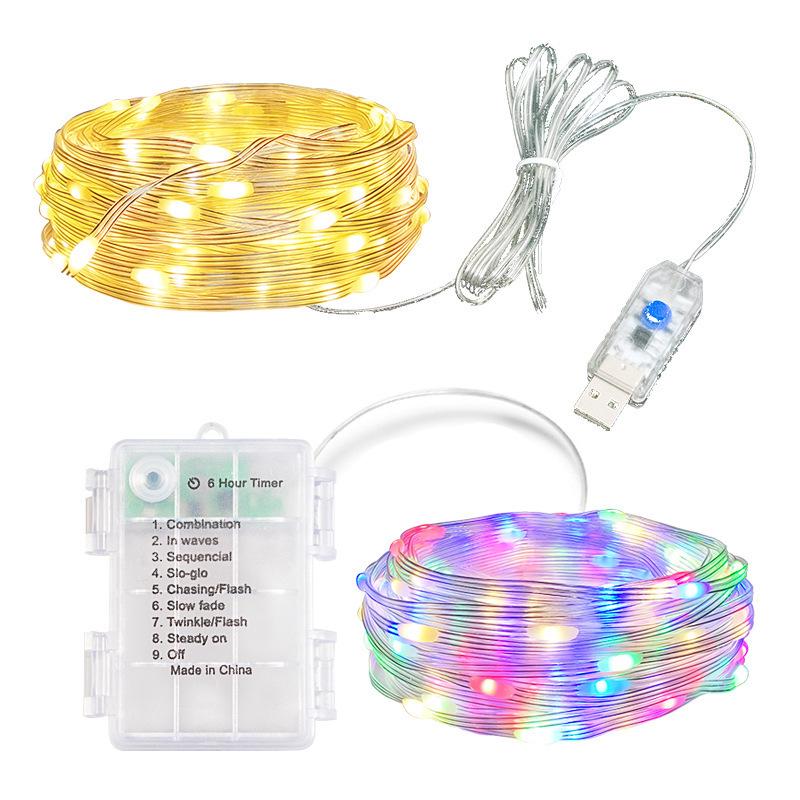 LED Remote Control Rope Lights - Christmas, Wedding, USB & Battery Powered Decorative Multicolor String Lights for Camping