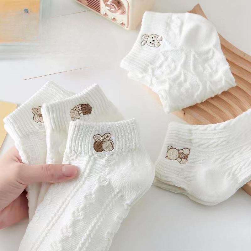 Boat Socks Spring and Summer White Short Socks, Low-top Shallow-mouth Invisible Socks, Thin Breathable Socks, Women's Socks