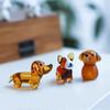 3D Dog Design Multi Style Kid Toy Tiny Puppy Figurines Dog Statues Glass Crafts Desktop Ornaments