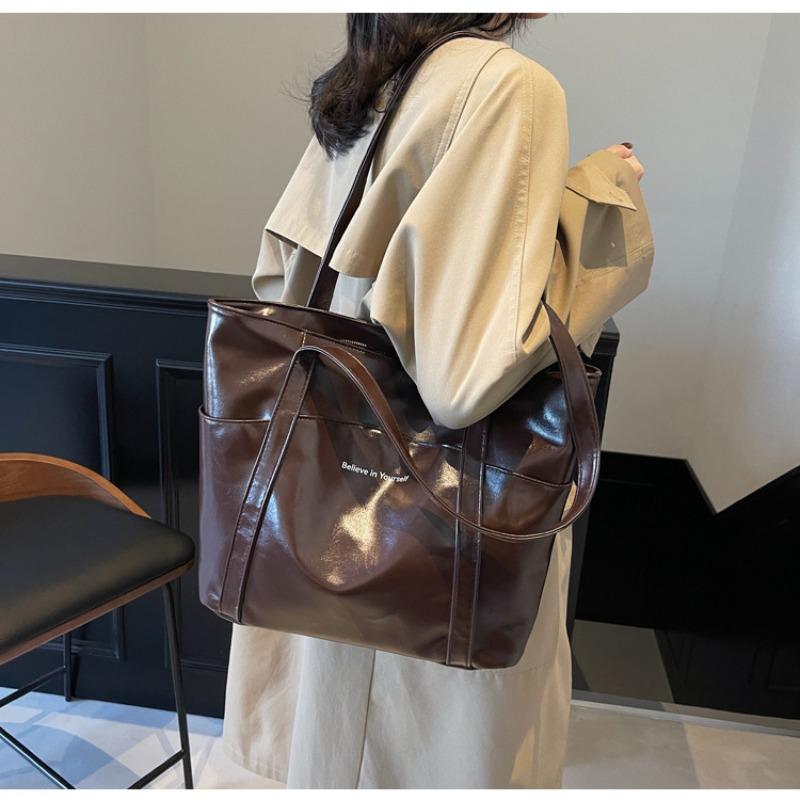 Premium sense large-capacity bag women's autumn and winter new versatile commuter bag simple shoulder tote bag
