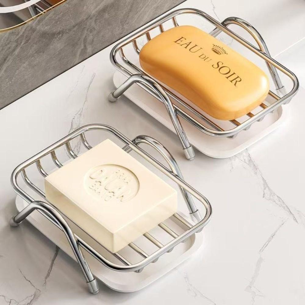 with Tray Stainless Steel Soap Rack Self Draining Bathroom Storage Rack New Soap Tray Bathroom Use