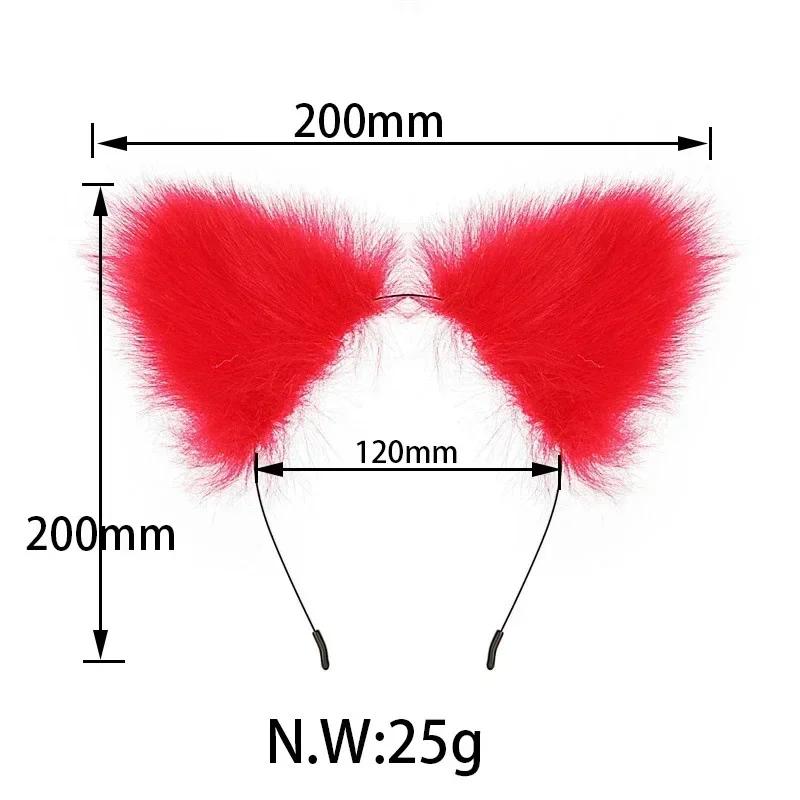 Cute Fox Tail Anal Plug Cat Ears Headbands Set Nipple Clip Neck Collar Erotic Cosplay Sex Toys For Women