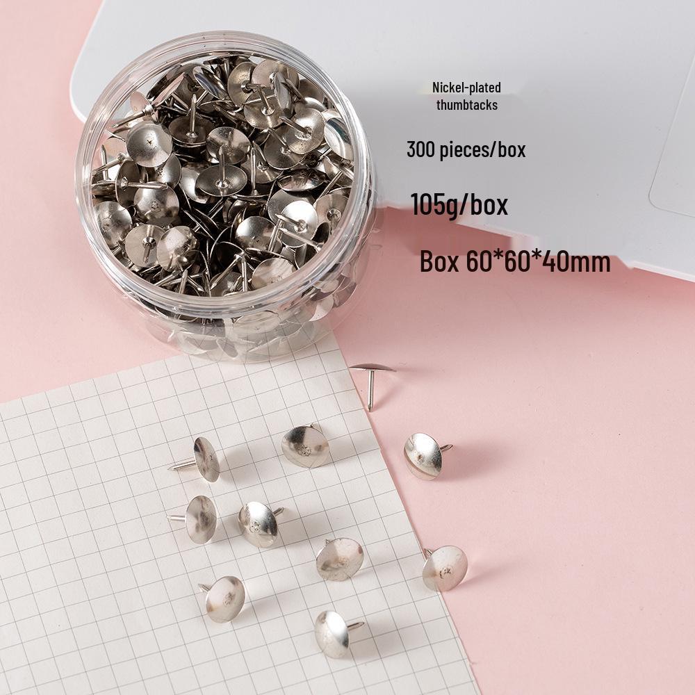 Nickel-Plated Thumbtacks and Colored Pushpins for Cork Boards and Walls