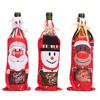 Santa Claus Printed Wine Bottle Bag Christmas Decor Wine Bottle Covers Ornaments Bags Xmas Gifts For New Year Dinner Table Decor