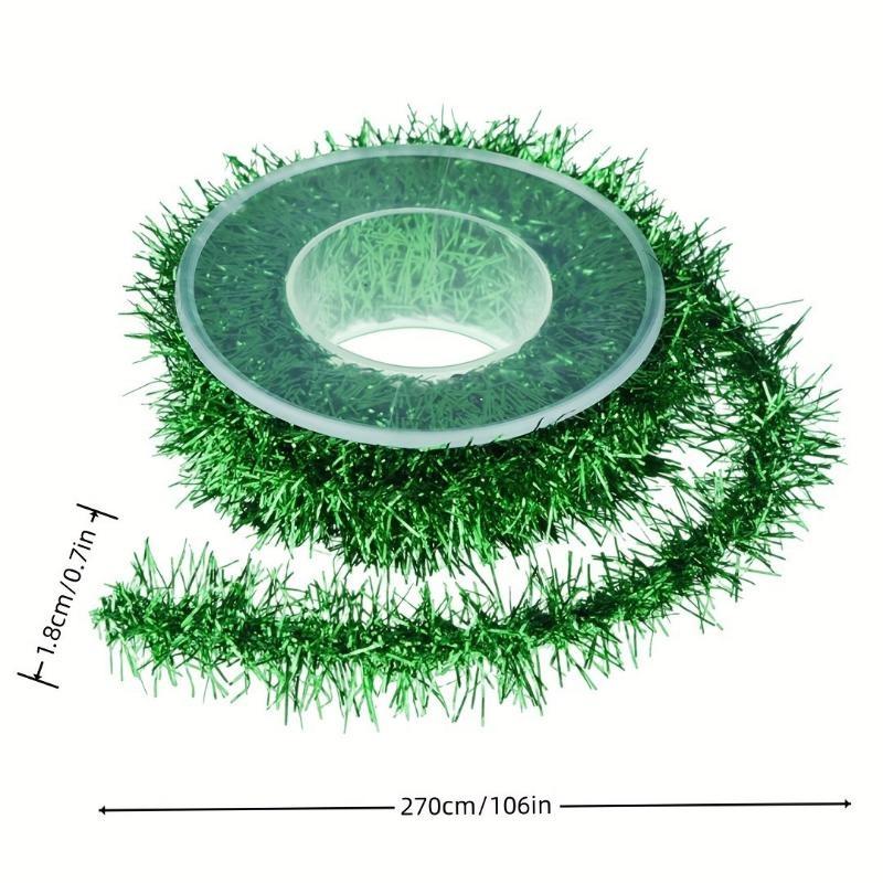 1 Stück 2,8 m Halloween-Dekorationen Weihnachten Farbige Wollstreifen DIY Metalldraht Garn Feiertagsdekorationen