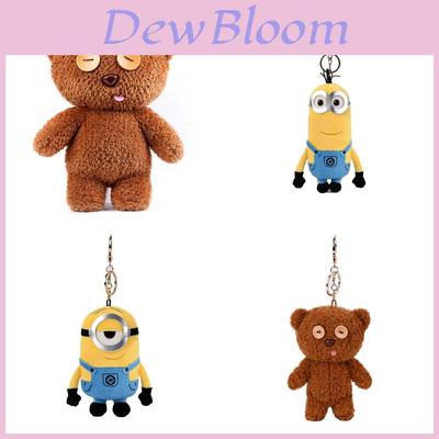 Adorable Minions Plush Bear Keychain Cute Tim Bear Doll Gift For Kids And Collectors