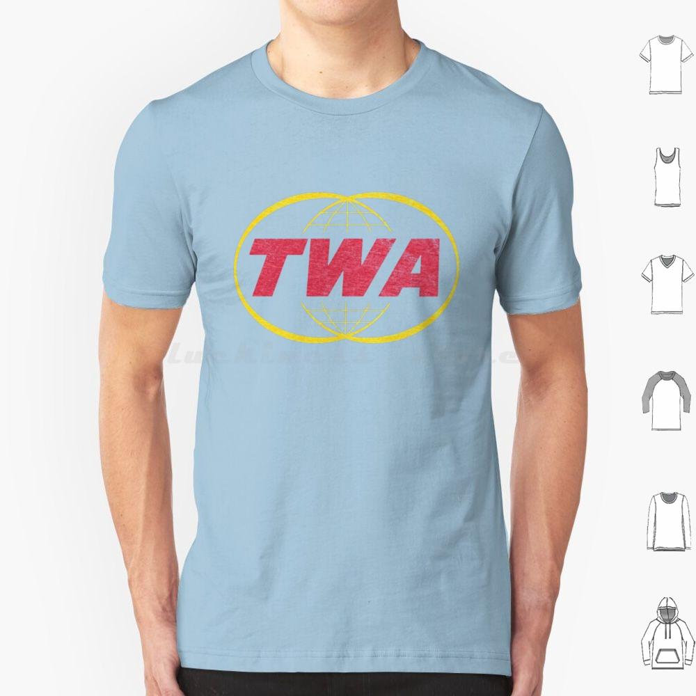 Twa Trans World T Shirt Big Size 100 Cotton Twa Flight Jetliner Pilot Retro Vintage 70s 80s 60 Mid Century Cool Old School S