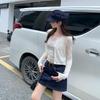 Authentic French Lace Long-Sleeve Cardigan T-Shirt for Women - Elegant Spring/Summer Sun Protection Top