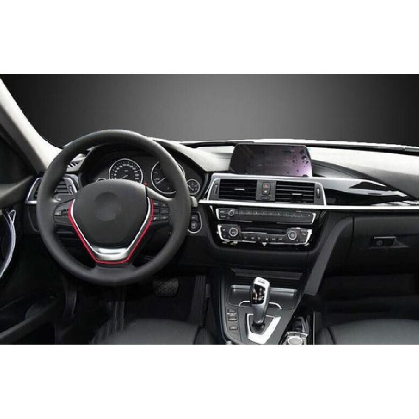 Fit For BMW 3 4 Series GT 2013- Carbon Fiber Steering Wheel Sheet Cover Trim