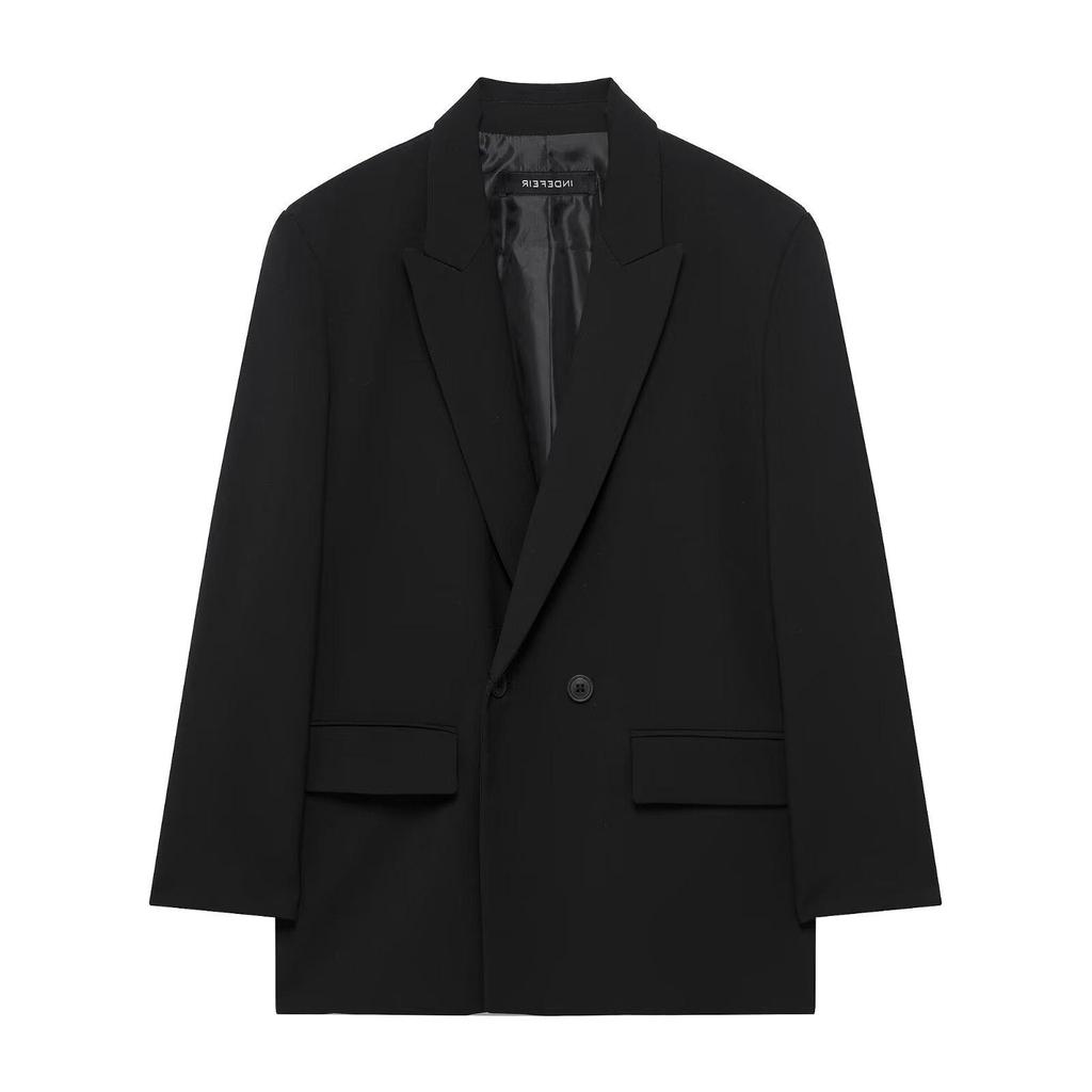 TAOP&ZA Spring/Summer Women's Double-Breasted Turn-Down Collar Versatile Suit Jacket