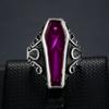 Skull Zombie Coffin Resin Ring for Men and Women Gothic Style Unisex Jewelry