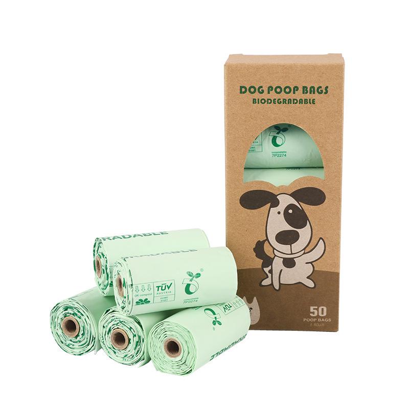 Corn Starch Pet Vest Handheld Poop Bags - PLA Compostable Garbage Bags