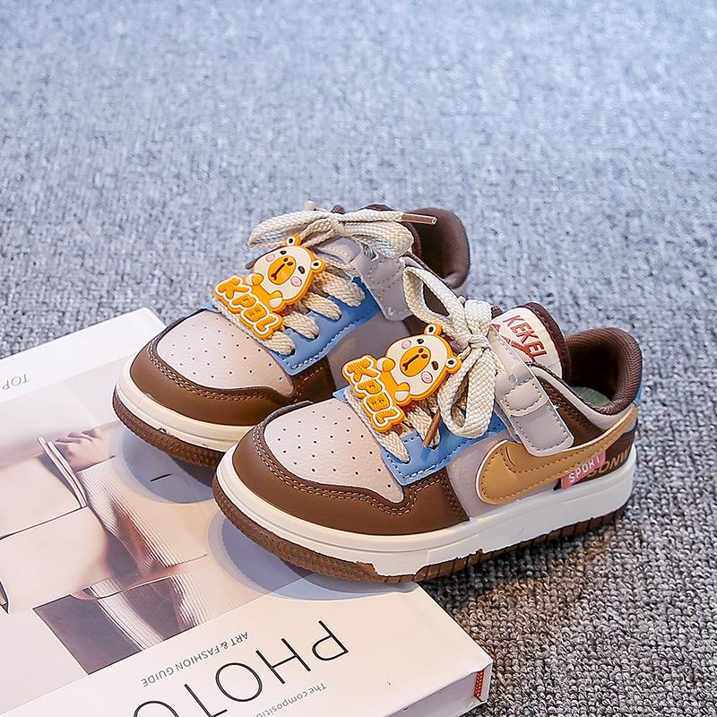 

Boys shoes board shoes summer 2025 new children s low-top sports shoes medium-sized older boys 30 коричневый