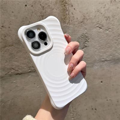 Luxury Candy Circle Silicone Magsafe Magnetic Phone Case For iPhone 11 12 13 14 15 Pro Max Bumper Protector On 15 Plus Cover