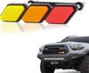 3 Color TRD Grille Decor Badge Upgrade Emblem Universal Compatible with Toyota 4Runner Tacoma Tundra Other Mesh or Slotted GrilleRed