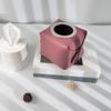 Roll Paper Box Multifunctional Square Large Diameter High Capacity Reusable Pen Holder Faux Leather Napkin Paper Case Desktop Sundries Organizer