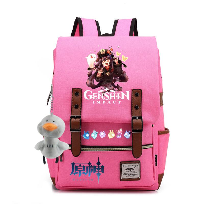 Yuanshen male and female students schoolbag anti-theft large-capacity backpack men's bag computer bag
