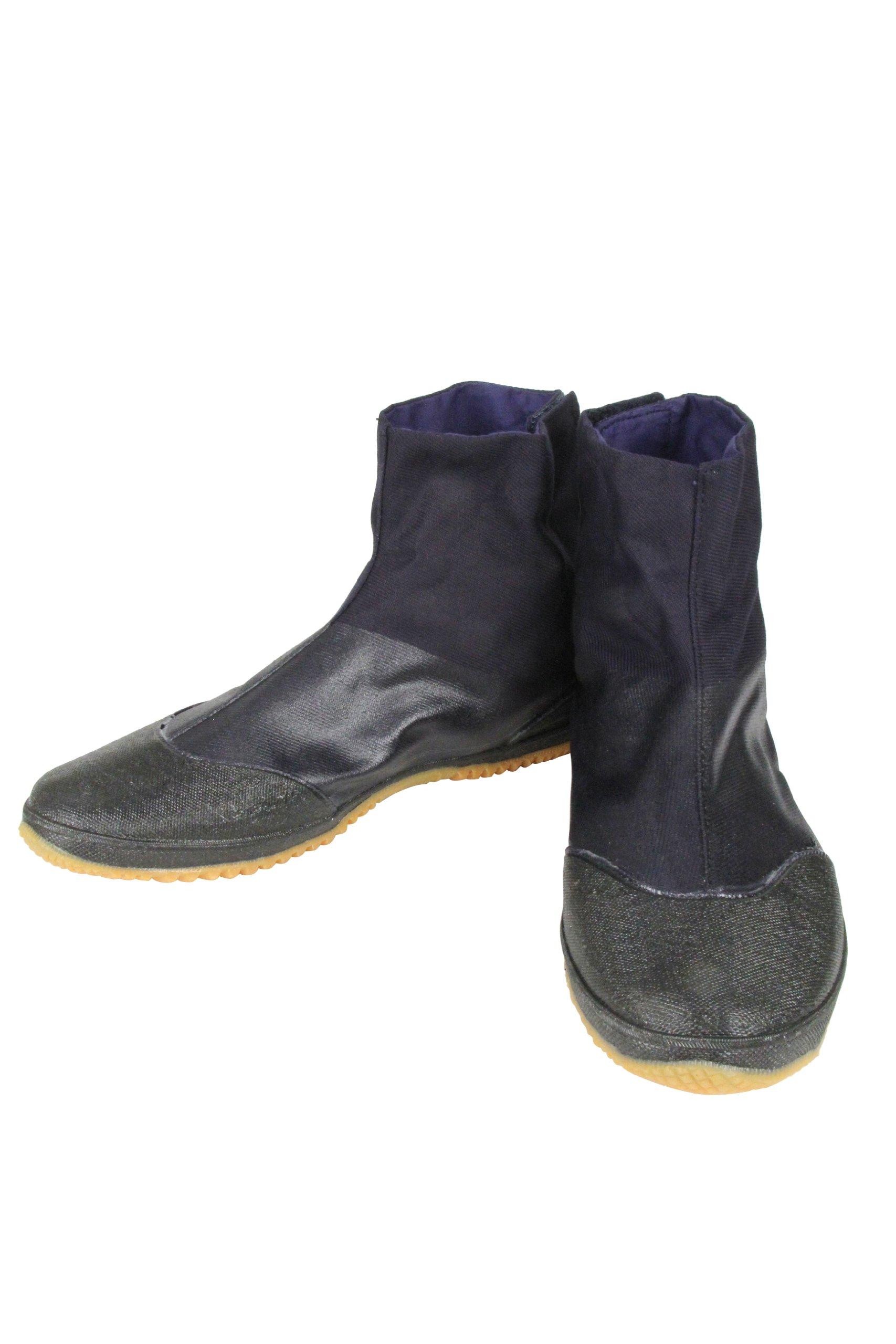 

Nissin Rubber Work Shoes for Self-Gardening, Round Toe, Velcro Closure, High Adhesive, No Toe Cap, Navy, Men s, Size 24.0 cm