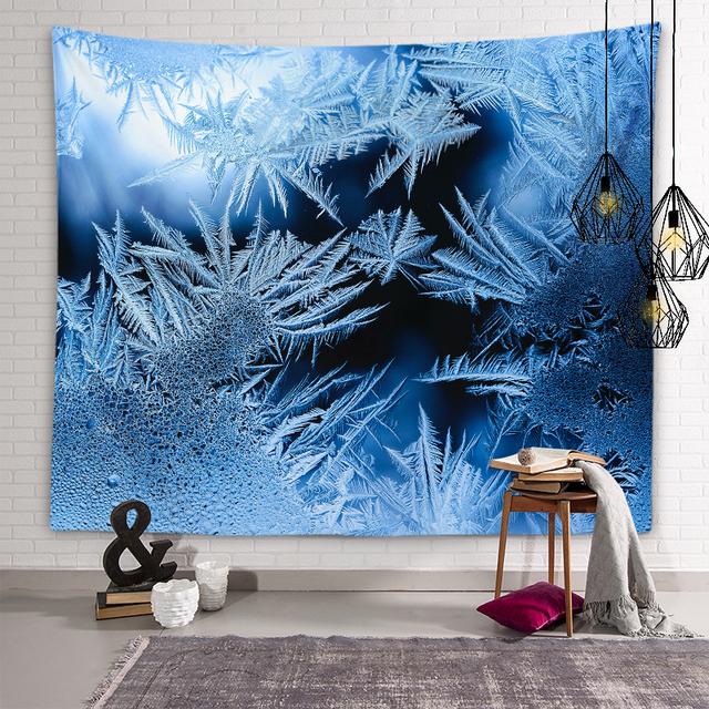 Zimní sněhová vločka vzor ledu Nástěnná dekorace Tapiserie Nástěnné umění Osobnost Tapiserie Obývací pokoj Ložnice Pokoj Domácí dekorace