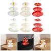 Dessert Cupcake Display Stand 3 Tier Table Centerpiece Pastry Serving Tray with Metal Rod for Tea