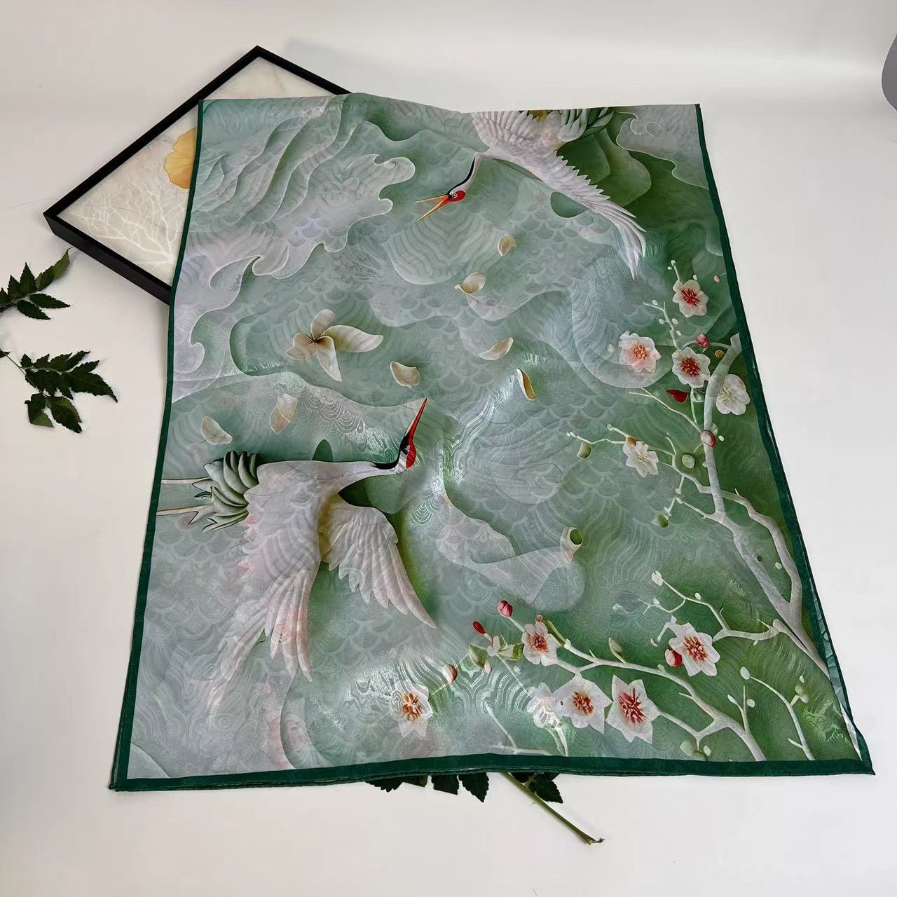 

Двусторонний высококачественный длинный шелковый шарф-шаль из пряжи «Ароматное облако» 180 * 70 Ретро китайский стиль Элегантный шелковый шарф