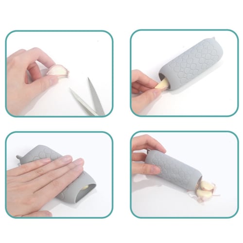 Silicone Garlic Peeler - Small Silicone Garlic Peeler - Kitchen Garlic Peeler, Garlic Stripper, Quickly Peel Garlic Cloves