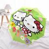 1pc Hello Kitty Floral Print Automatic Opening Folding Umbrella with 8-Bone Iron Frame - Perfect for Outdoor Use, Festive Gifts, Travel, Daily Use, an