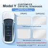 Heenvn Ice Cloth Buckle Sunshades For Tesla Model 3 Y Juniper Highland 2025 2026 Front Rear Sunroof Skylight Car Accessories