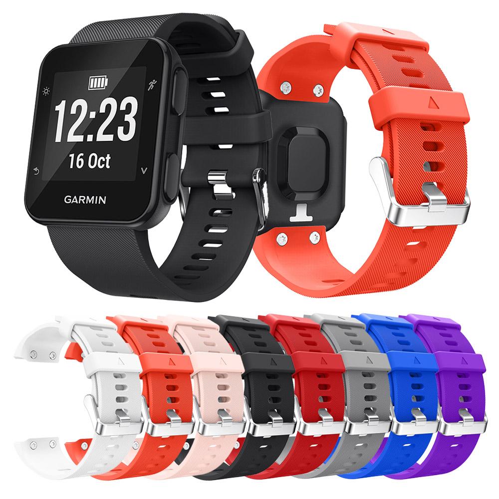 For Garmin Forerunner 35 Silicone Watch Band Pin Buckle Wrist Strap
