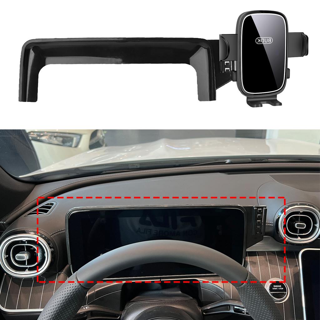 Support de téléphone sur mesure pour tableau de bord Mercedes-Benz Classe C 2022-2025 Classe C W206, base d'écran sans perçage pour voiture