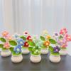 Mini Crochet Potted Rose Flower DIY Woolen Thread Finished Product  Home Decor