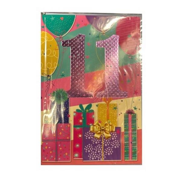 Simon Elvin Juvenile Girl 11th Birthday Greetings Card (Pack of 6)