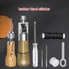 Leathercraft Repair Tool Set Including Sewing Repair Awl, Straight Needle, Small Screwdriver, Thread, Bobbin